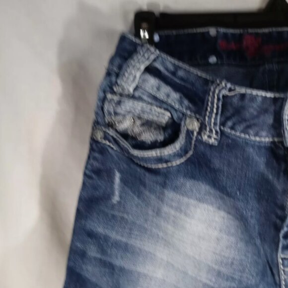 Rock N Roll Cowgirl Jeans Womens 28x32 Mid Rise Bootcut Denim Bling Western - Picture 3 of 12